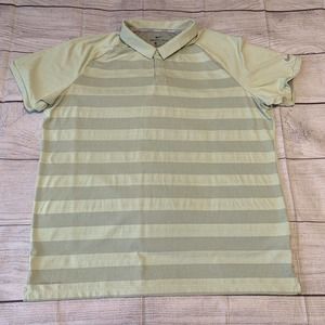 Nike Golf Mens Size XL Zonal Cooling Stripe Golf Polo Shirt AH8467-701 Green